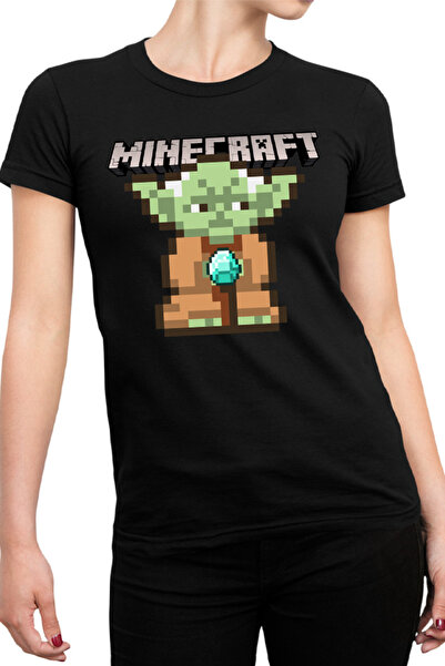 OEM Tricou dama Baby Yoda Minecraft Pixel Art Cute
