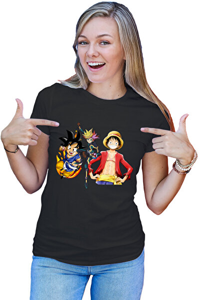 OEM Tricou dama Yu Gi Oh Songoku One Piece Yugi Mutou Desene
