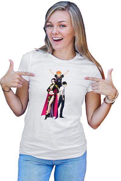 OEM Women's T-shirt Ajin Kei One Piece Haikyuu Sport Fantasy Horror