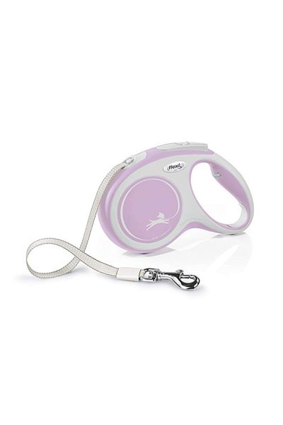 Flexi New Comfort Stripe Automatic Dog Walking Collar Medium Rose 5 Mt