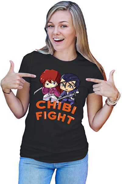 OEM Tricou dama Rurouni Kenshin Chibi Fight Kenshin Hajime