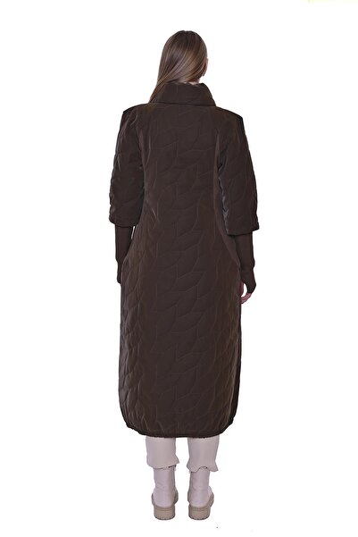 Invee İpek Deri Mont TABA