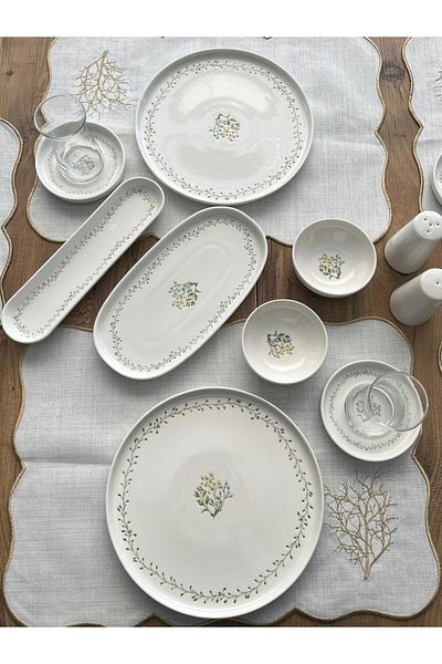 Meri Ev Gereçleri Arboles Breakfast Set 6 People 34 Pieces