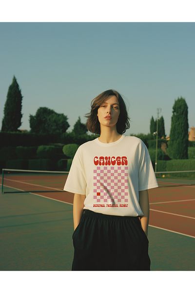 SVART WEAR Unisex Oversize T-Shirt with Cancer Design