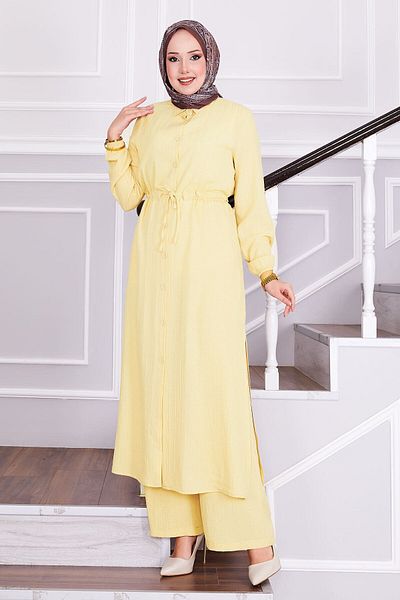 EBRUTESETTÜR Hijab Suit with Belted Trousers