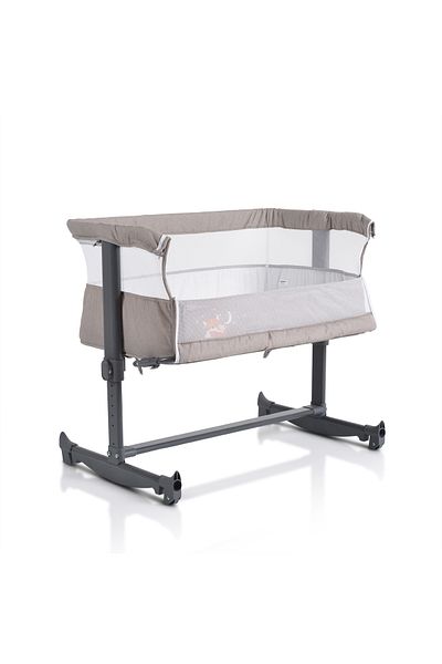 Cangaroo Patut 2 In Always Together Co Sleeper Cu Sistem De Leganare 90x55 Cm, Bej