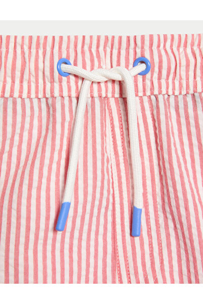 Marks & Spencer Pamuk Karışımlı Çizgili Deniz Şortu (6-16 Yaş)