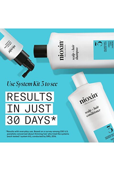 Nioxin Șampon System 3 pentru păr vopsit, șampon, 300 ml