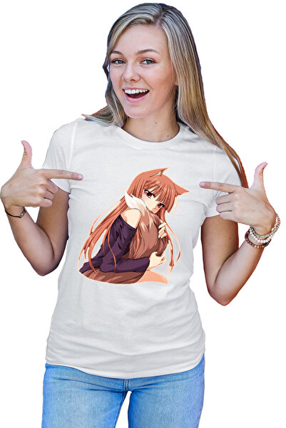 OEM Tricou dama Spice And Wolf Holo Furry Fluffy Tail Nom