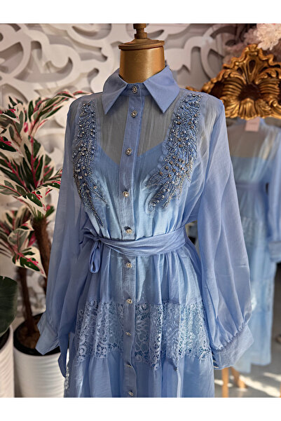 ŞEHRAZAT BUTİK Şehrazat Butik Tasarım Güpürlü Taşlı Elbise