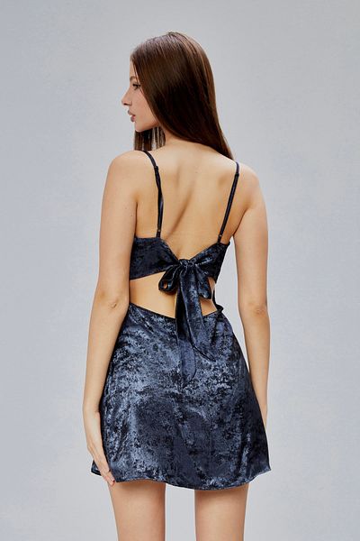 Nineteen Brand Velora - Satin Back Low Cut Mini Dress