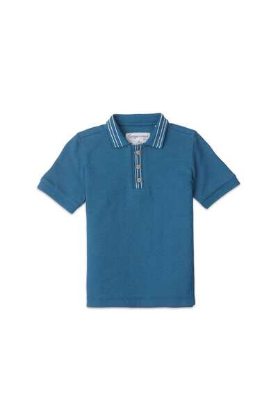 Gingersnaps Boys' Short Sleeve Polo T-Shirt with Front Buttons