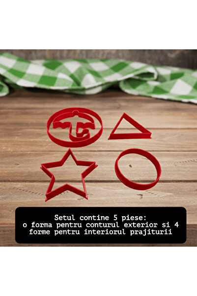Lulu's Prints Set 5 forme de prajituri tip Dalgona, inspirat din Squid Game