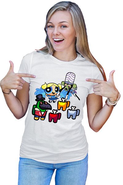 OEM Tricou dama Among Us Impostor Character Wonder Mojo Jojo Bubble