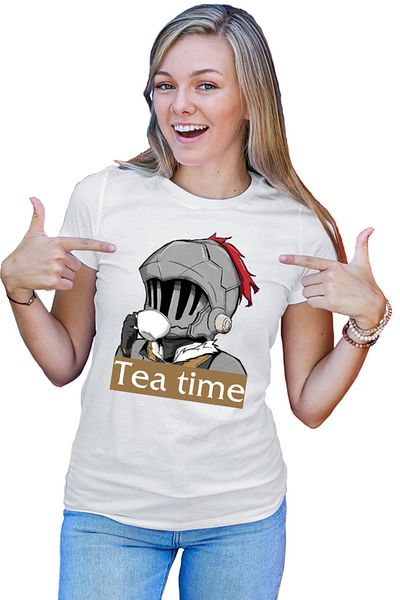 OEM Goblin Slayer Tea Time Break Anime Rapid Armor Bebe Women's T-shirt