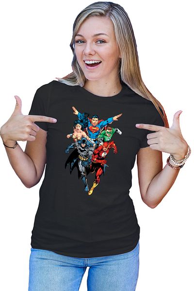OEM Tricou dama Wonder Woman Avangers Justice League Batman Ironman Flash