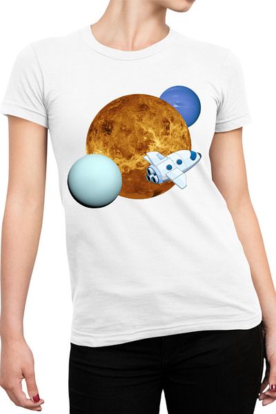OEM NASA Neptune Sun Space Rocket Women's T-shirt