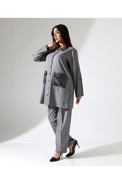 Fi'l Arz Fashion Jacket Suit with Front Pocket