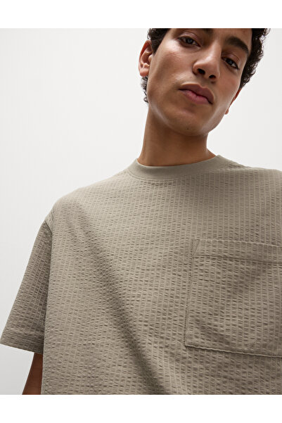 Marks & Spencer Saf Pamuklu Dokulu Üst