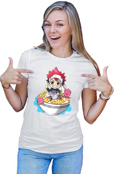OEM Tricou dama Food Wars Chibi Souma Rice Bow Anime Kage