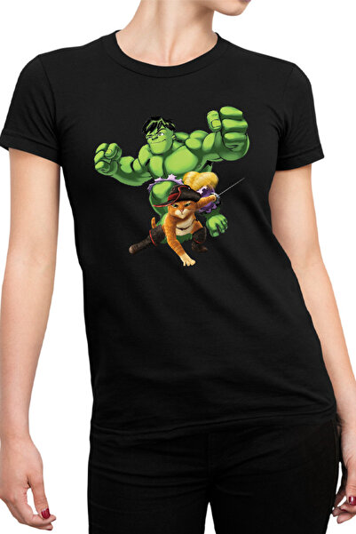 OEM Tricou dama Shrek Puss In The Boots Hulk Marvel DC Cat