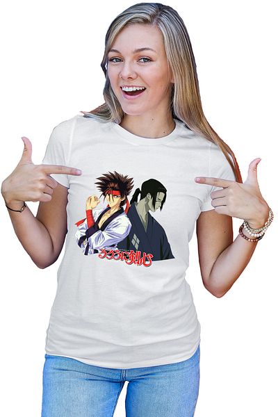 OEM Tricou dama Rurouni Kenshin Sanosuke Jin Duo Anime
