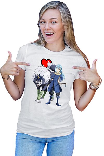 OEM Tricou dama TenSura Slime Isekai Rinmuru Ranga Minecraft Heart