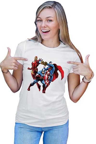 OEM Tricou dama Thanos Gauntlet Mach Marvel Superman Ironman
