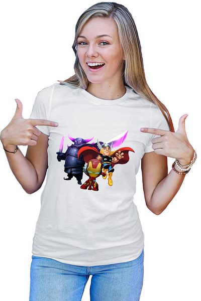 OEM Tricou dama Clash of Clans Massive Tank HP Thor Iron Man Super Power