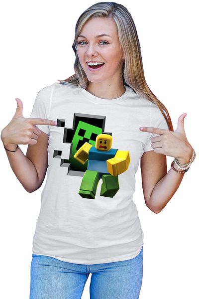 OEM Tricou dama Roblox Minecraft Earth Aternos Mcskins