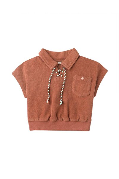 Gingersnaps بلوزة بناتية مع ربطة عنق وجيب