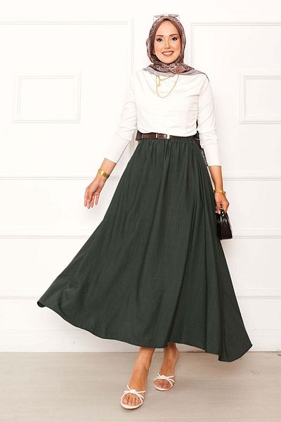 EBRUTESETTÜR Elastic waist pocket detailed skirt