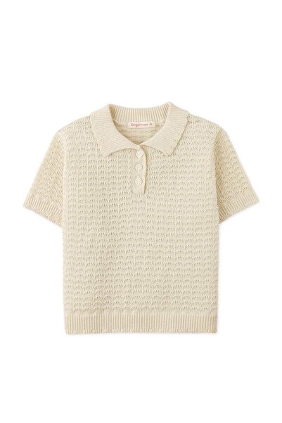 Gingersnaps بلوزة دانتيل بأكمام قصيرة للبنات