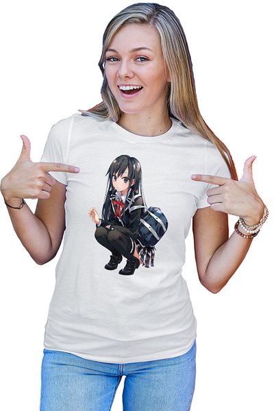 OEM Tricou dama OreGairu Yukino Yukinoshita Snow Panda School Girl