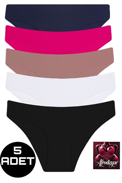 Afrodizyac 5-Piece Laser Cut Seamless Non-Marking Extra Soft and Extra Flexible Slip