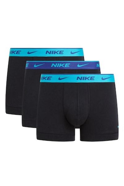Nike , Set of Dri-FIT Boxer Briefs with Logo Waistband - 3 Pairs, Black, Light Blue, Size S