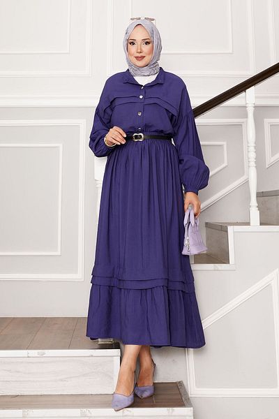 EBRUTESETTÜR Rib Detail Balloon Sleeve Skirt Suit