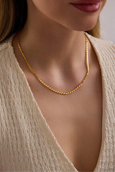 Tufanlar Kuyumculuk 14 Ayar Pullu Altın Zincir Kolye (3.05 mm)