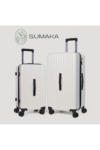 SUMAKA ABS+PC Luggage for Travel Suitcase with 360° Spinner Wheels & TSA Lock, Set of 2 pcs: 22"+26" Inch