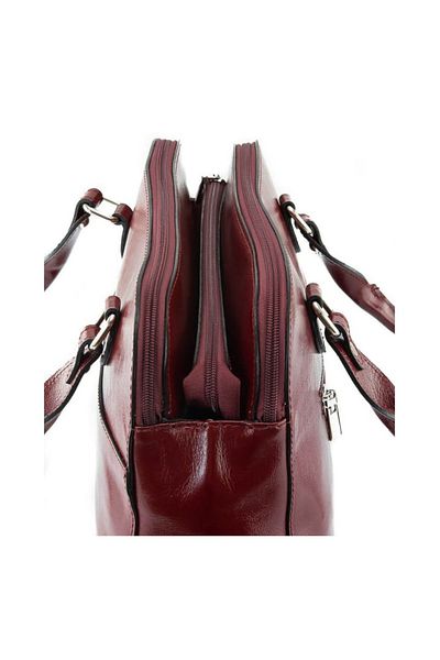 Magazinul de genti Women's bag, made of genuine leather, model 263, Bordeaux
