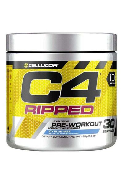 Cellucor C4 Ripped Preworkout Ice Blue Razz - 180 gm