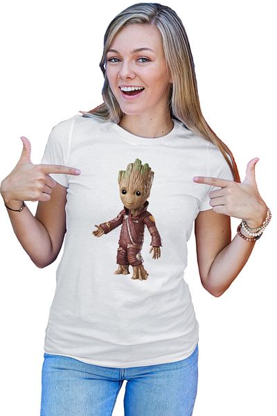 OEM Baby Groot Small Plant Marvel Universe Superheroes Women's T-shirt