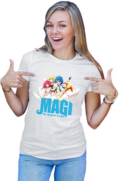 OEM Tricou dama Magi The Labyrinth of Magic Protagonists Group Flying Carpet