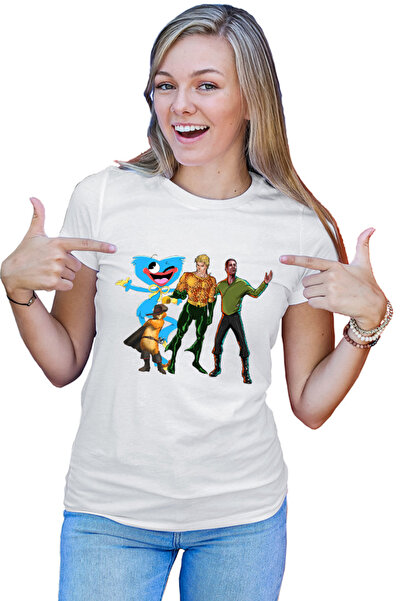 OEM Tricou dama Aquaman Huggy Wuggy Puss in the Boots Shrek Star Trek Crew