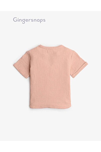 Gingersnaps قميص بدون أزرار بحافة مكشكشة للأولاد