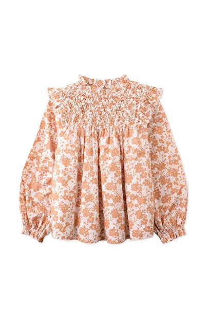 Gingersnaps بلوزة مطبوعة بأكمام طويلة للبنات