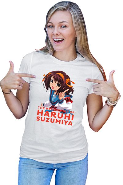 OEM Tricou dama Haruhi Suzumiya SOS Club President Sci-fi Anime Otaku