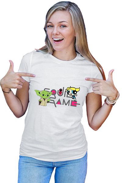 OEM Tricou dama Squid Game Bubble Yoda Master