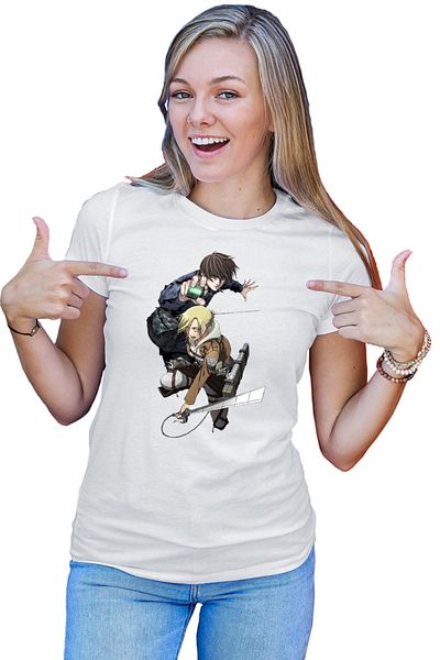 OEM Tricou dama Btooom! Sakamoto Ryouta AOT Annie Fight Monsters Sci-fi Cosplay