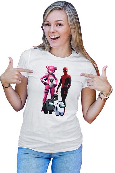 OEM Tricou dama Fortnite Pink Rabbit Skin Easter Event Spiderman Cool